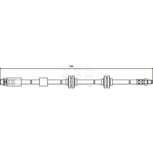Apec Brake Hydraulic Hose Line Front fits BMW 1 2004-2013