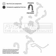First Line Intercooler Turbo Charge Air Hose fits Opel Mpv 2005-2012 1.3