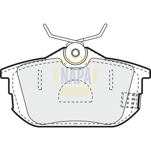 NAPA Rear Brake Pad Set fits Mitsubishi Carisma 1995-2006 1.3 1.6 1.8 1.9