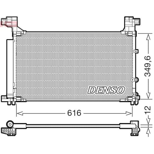Denso Air Conditioning Condenser fits Lexus Is III 2015 on