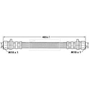 Borg & Beck Brake Hydraulic Hose Line Rear Right BBH6787