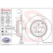 Brembo Rear Brake Discs & Pads fits Land Rover Range Rover 2009-2012 4.4 5.0