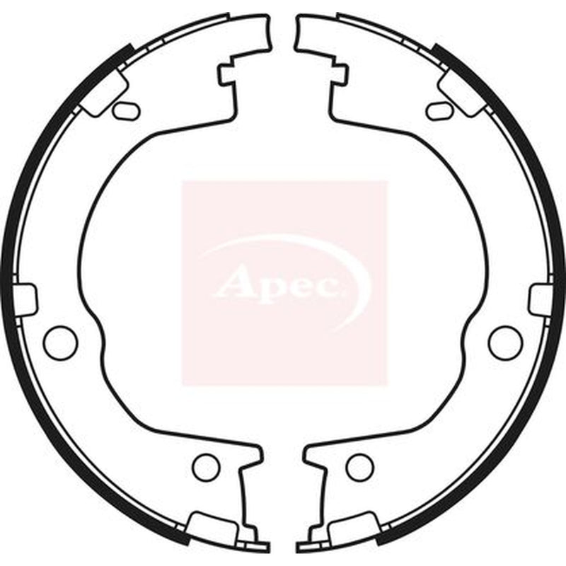 Apec Parking Brake Shoe Set fits Hyundai Grandeur 2006-2011 2.2 2.4