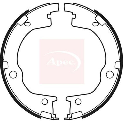 Apec Parking Brake Shoe Set fits Hyundai Grandeur 2006-2011 2.2 2.4