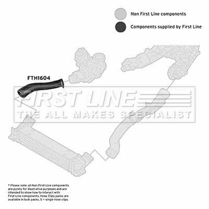 First Line Intercooler Turbo Charge Air Hose fits Ford Transit 2007-2014 3.2