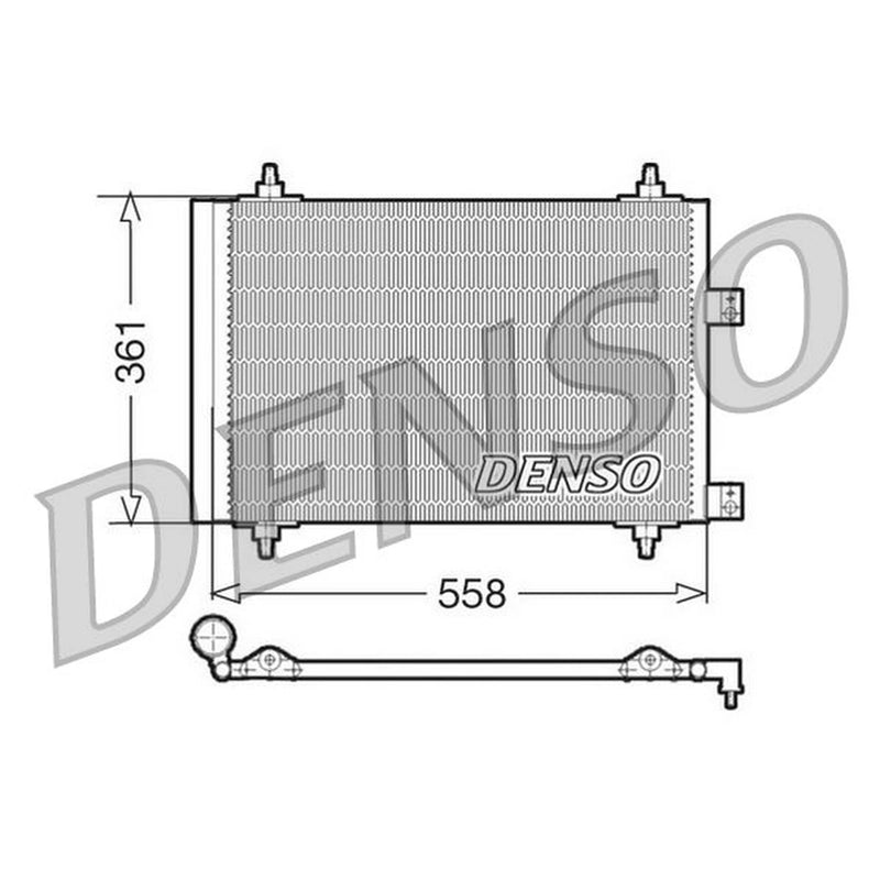 Denso Air Conditioning Condenser fits Citroën C4 2004-2011 1.6