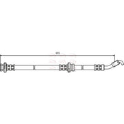 Apec Brake Hydraulic Hose Line Front Left fits Nissan Micra C+C III 2005-2010