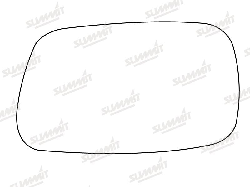Summit Stick-On Aspheric Mirror Glass fits Toyota Avensis RHS Summit - Bars 4 Cars