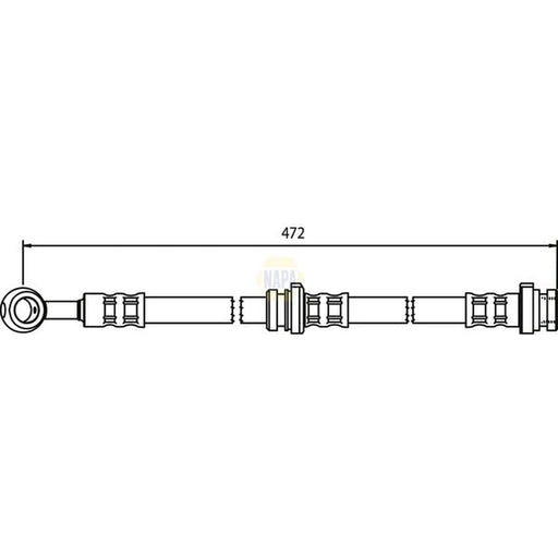 NAPA Brake Hydraulic Hose Line Front NBH1425