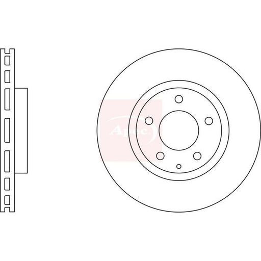 Apec 2 x Vented Brake Discs fits Mazda MPV 2002-2006 2.0