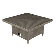 Dellonda Chester Rattan Wicker Adjustable-Height Outdoor Dining Table Dellonda - Dynamic Drive