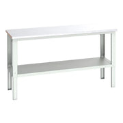 Bott Cubio Adjustable Bench with Shelf, Steel Clad Top 2000 x 750mm