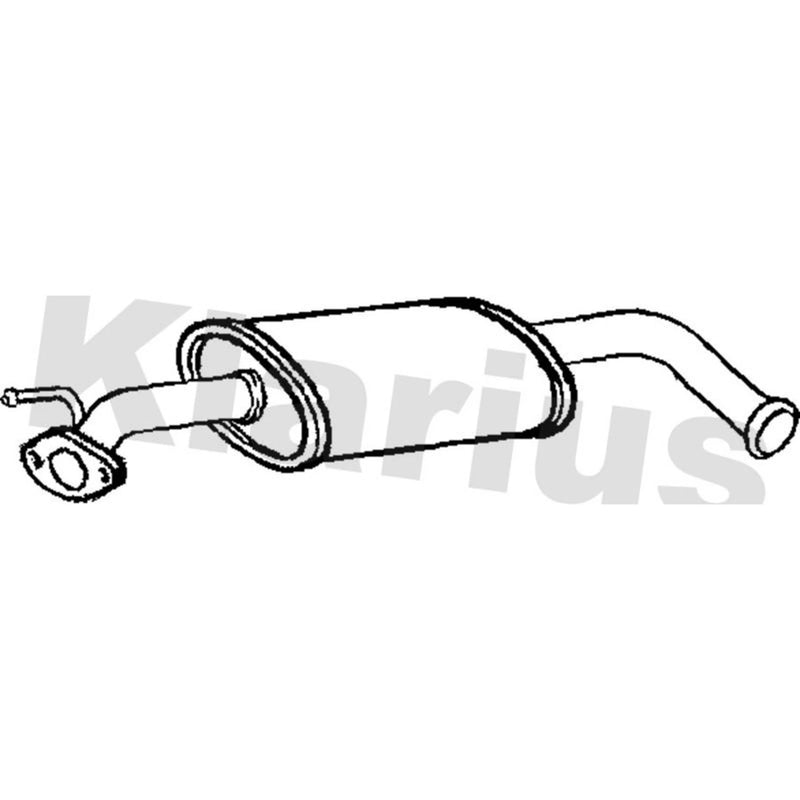 Klarius Box With Centre Pipe Centre fits Renault Trafic 1989-1997 2.1
