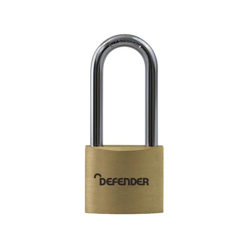 Defender Brass Padlock Long Shackle 40mm Keyed Alike DEFENDER - Dynamic Drive