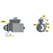 Bosch Starter Motor 12V 0.9kW 9 Teeth