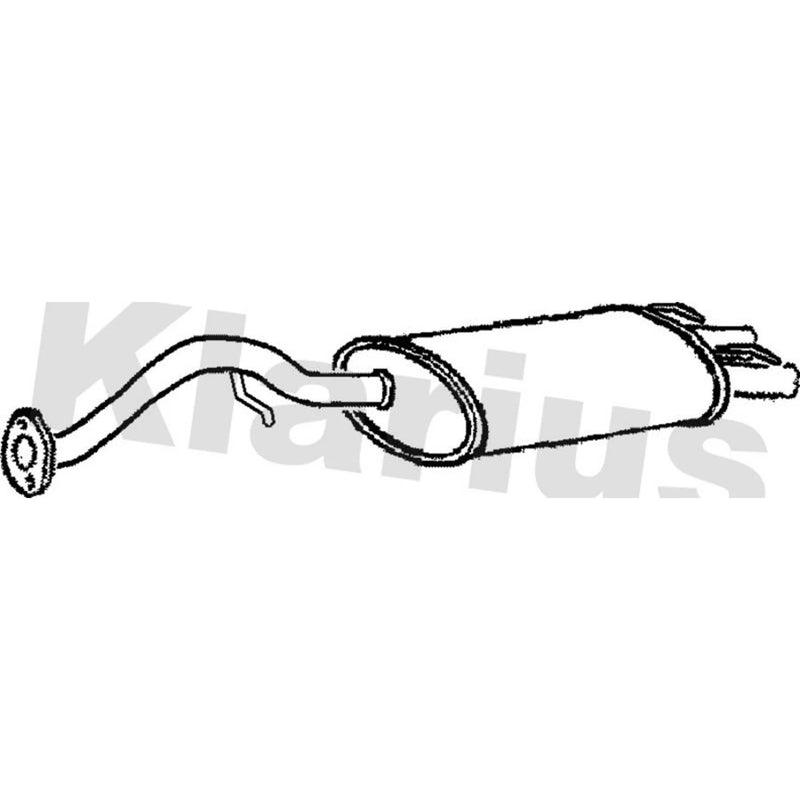 Klarius Box With Tail Pipe Rear fits MG ZR 2001-2005