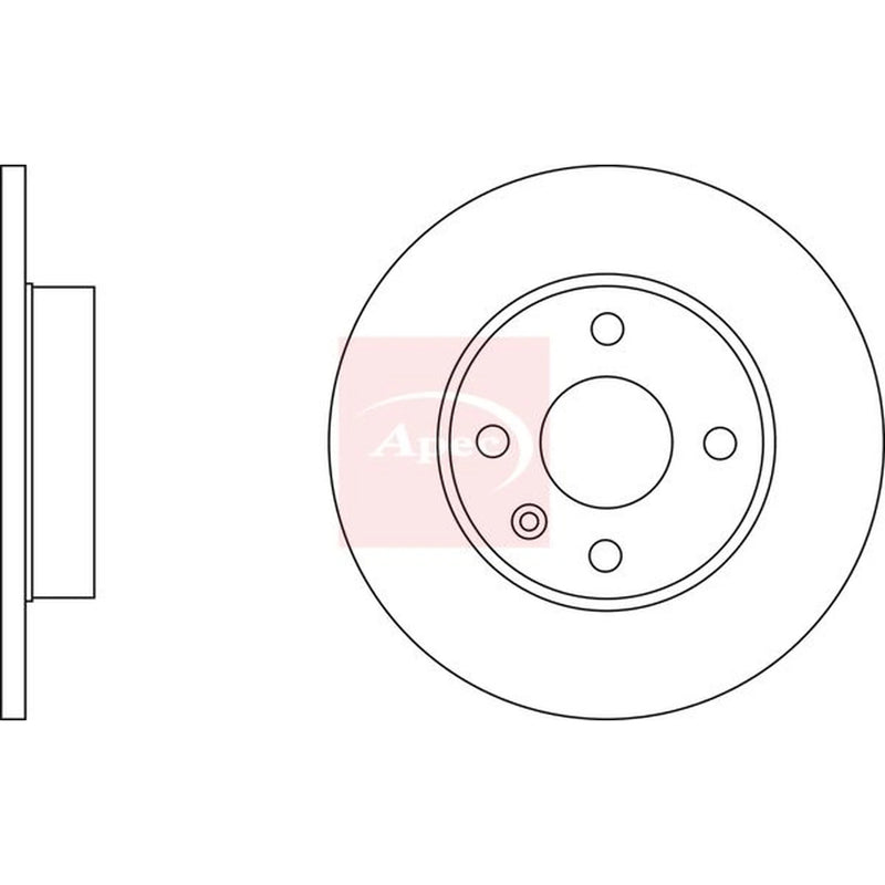 Apec 2 x Solid Rear Brake Discs DSK2390-x2