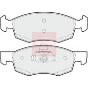 Apec Front Brake Pad Set fits Fiat Doblo 2001-2005 1.2 1.3 1.6 1.9
