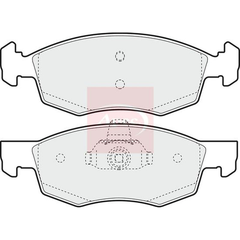 Apec Front Brake Pad Set fits Fiat Doblo 2001-2005 1.2 1.3 1.6 1.9