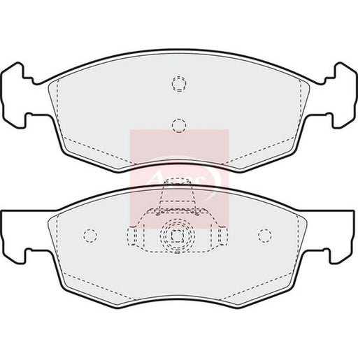 Apec Front Brake Pad Set fits Fiat Doblo 2001-2005 1.2 1.3 1.6 1.9