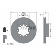 Textar 2 x Internally Vented Brake Discs 93191900
