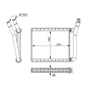 Mahle Heater Matrix Core Heat Exchanger AH 53 000S