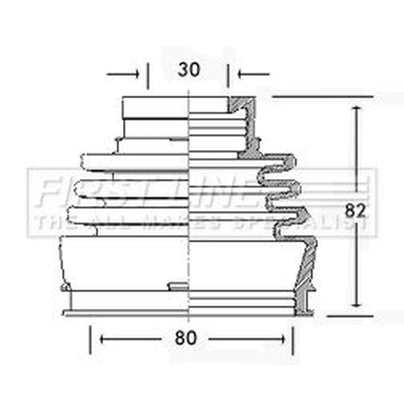 First Line Drive Shaft Bellow Kit Front Left fits Alfa Romeo 147 2001-2010 1.6