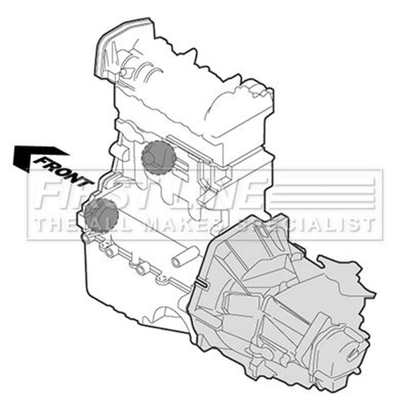 First Line Engine Mount Mounting fits Nissan Navara NP300 2005-2007 2.5