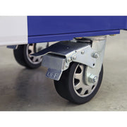 Sealey Rollcab 6 Drawer Wide Retro Style Blue with White Stripes AP41206BWS Sealey - Dynamic Drive
