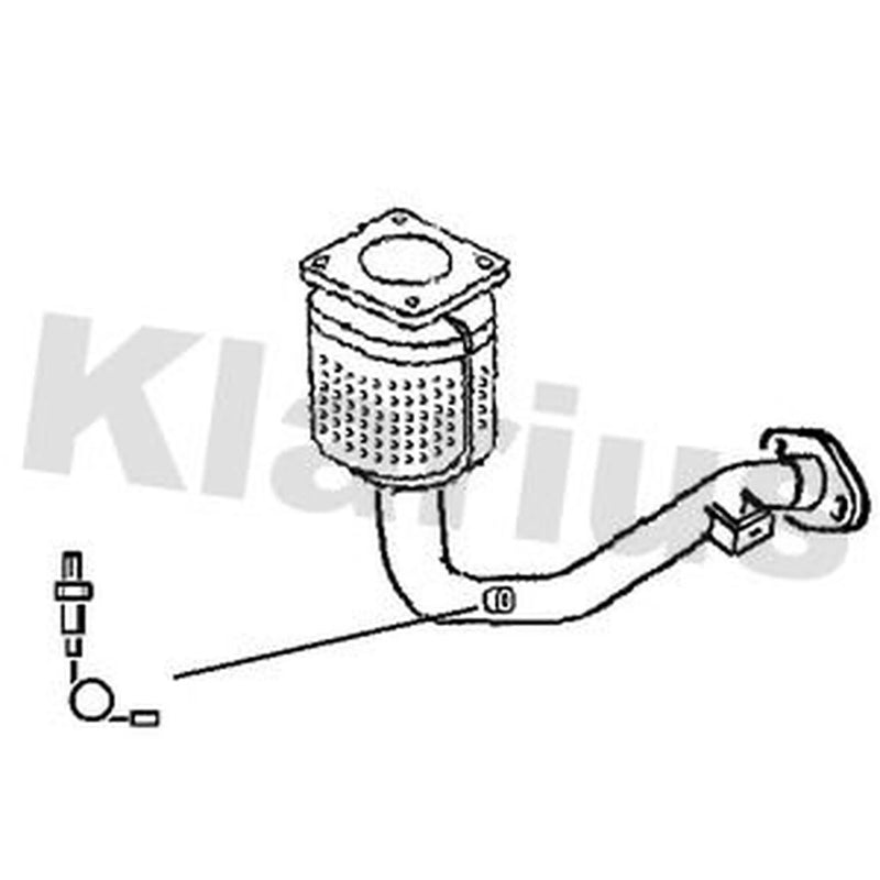 Klarius Catalyst Type Appr With Pipe fits Citroën C3 I 2002-2010 1.4
