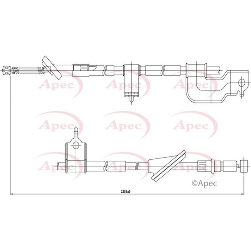 Apec Handbrake Cable Right Rear CAB1217