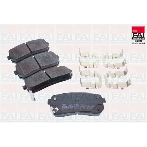 FAI Rear Brake Pad Set fits Hyundai I800 Travel 2008 on 2.5