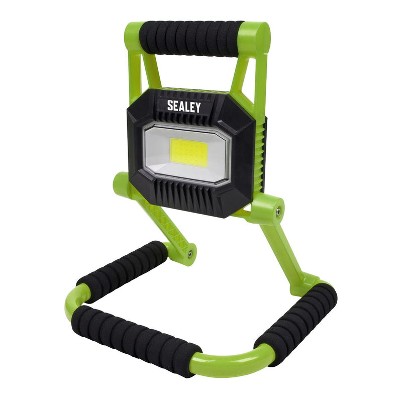 Sealey Rechargeable Portable Fold Flat Floodlight 10W COB LED Lithium-ion Sealey - Dynamic Drive