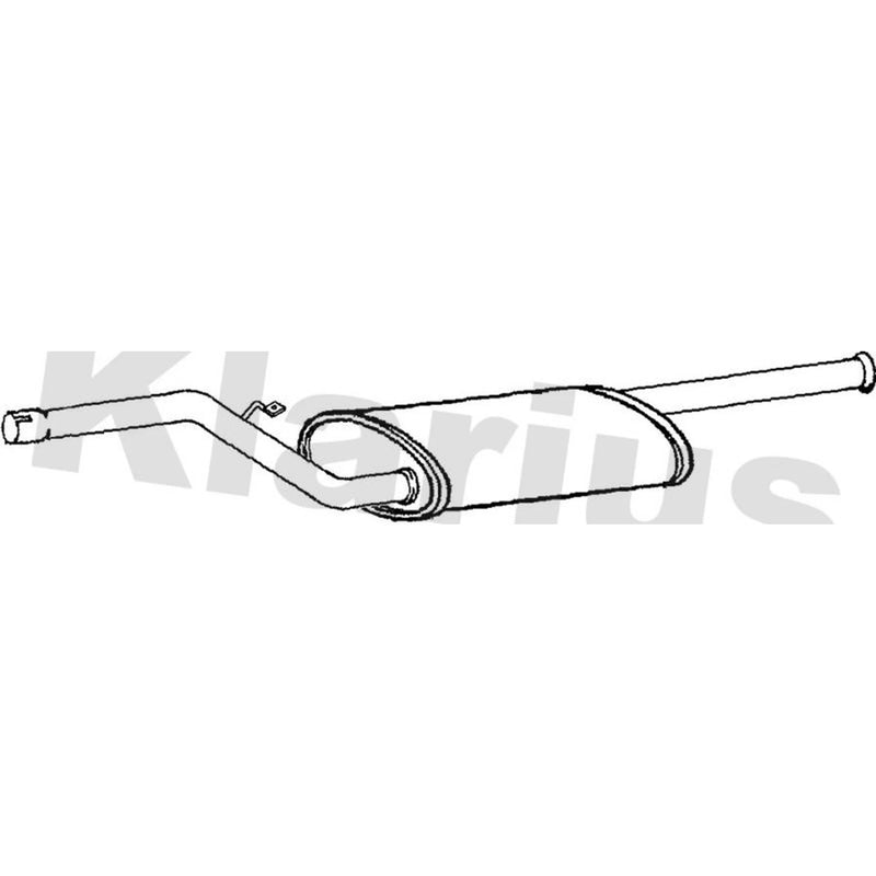 Klarius Box With Centre Pipe Centre fits Renault Espace 2002-2015 2.0 2.2
