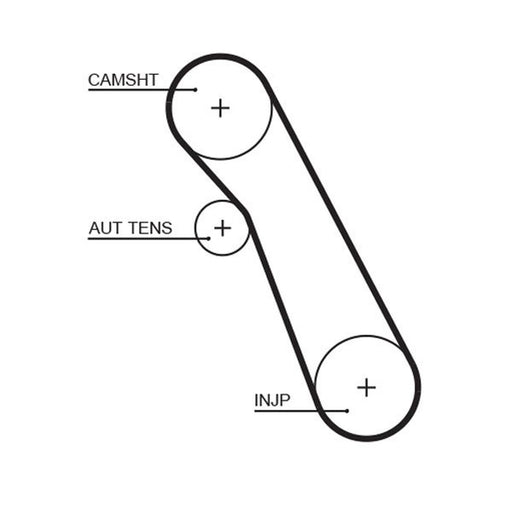 Gates Timing Belt Cambelt 91 Teeth fits Ford C-Max 2007-2010 1.8