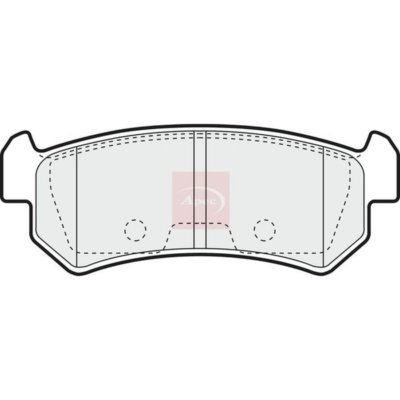 Apec Rear Brake Pad Set fits Chevrolet Lacetti 2003-2013 1.4 1.6 1.8