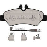 Juratek Rear Brake Pad Set fits Mercedes-Benz Sprinter 3,5-T 2006-2018