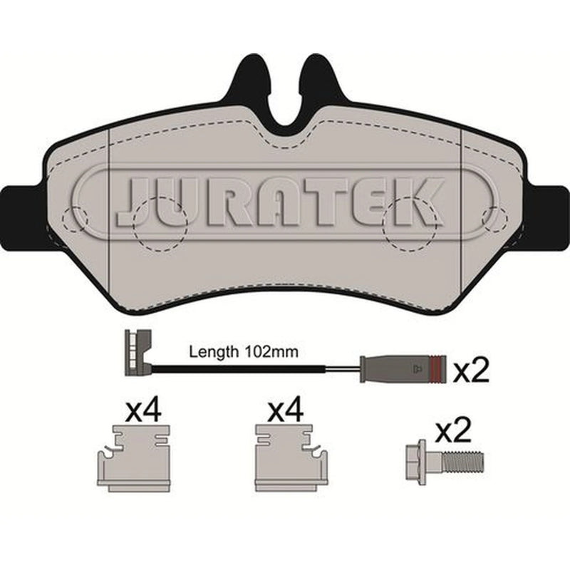 Juratek Rear Brake Pad Set fits Mercedes-Benz Sprinter 3,5-T 2006-2018