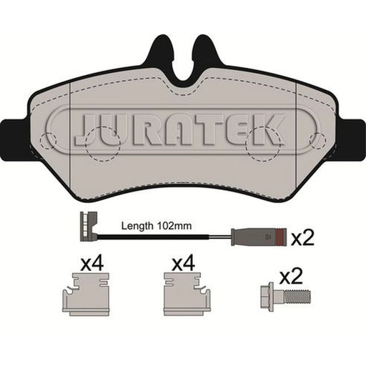 Juratek Rear Brake Pad Set fits Mercedes-Benz Sprinter 3,5-T 2006-2018