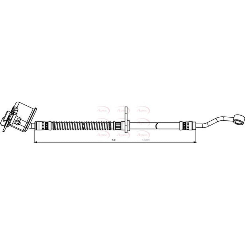 Apec Brake Hydraulic Hose Line Front Left fits Hyundai Accent III 2005-2010 1.4