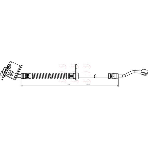 Apec Brake Hydraulic Hose Line Front Left fits Hyundai Accent III 2005-2010 1.4