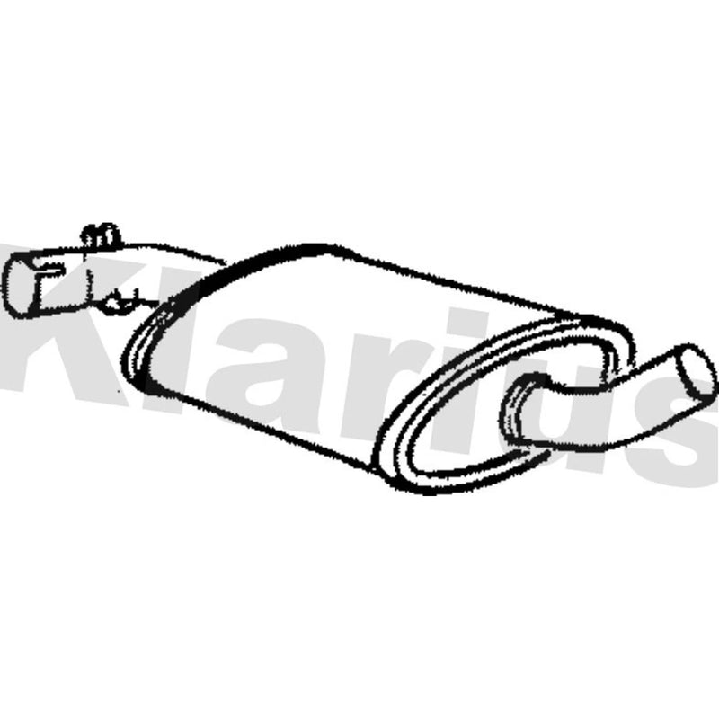 Klarius Box With Centre Pipe Centre fits VW Golf 1983-1991 1.8