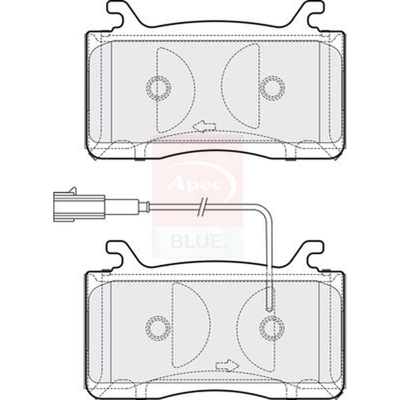 Apec Front Brake Pad Set fits Alfa Romeo Giulia 2016 on 2.0