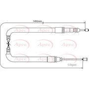 Apec Handbrake Cable Left Rear fits Citroën Dispatch II 2007-2016 1.6