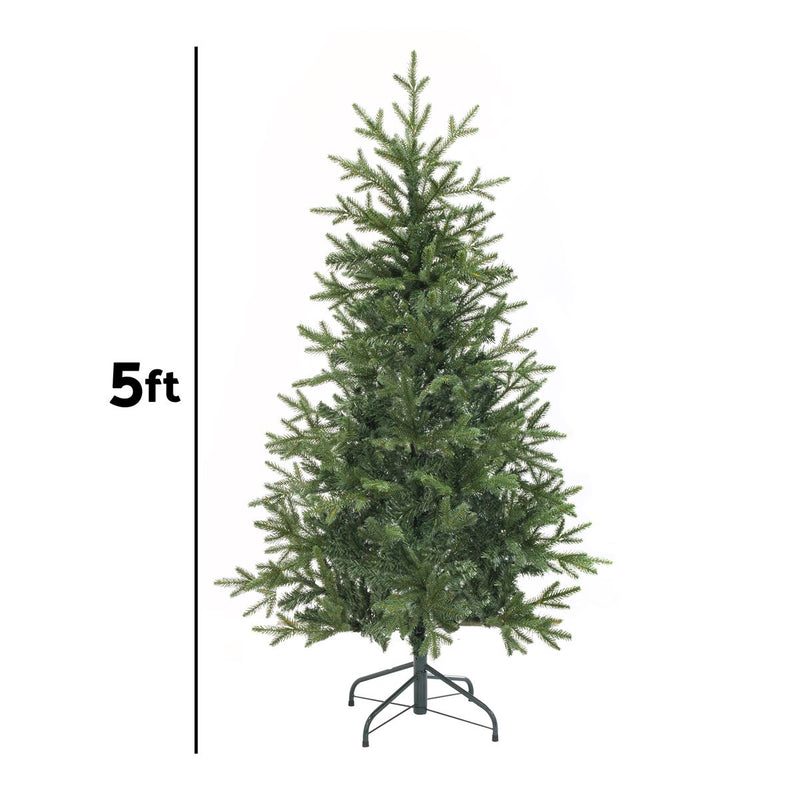 Dellonda Artificial 5ft/150cm Hinged Christmas Tree with 772 PE/PVC Mix Tips Dellonda - Dynamic Drive