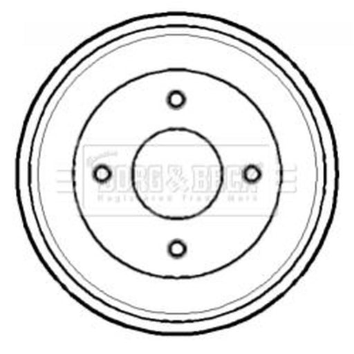 Borg & Beck Brake Drum Assembly Rear BBR7129