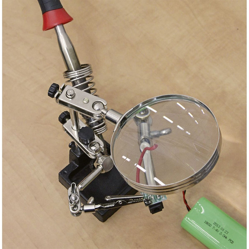 Sealey Mini Robot Soldering Stand with Magnifier & Iron Holder SD150H Sealey - Dynamic Drive