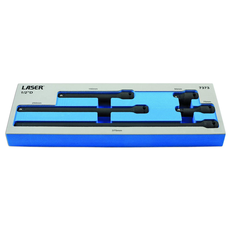 Laser Impact Extension Bar Set 1/2"D 5pc 7373 Laser - Dynamic Drive