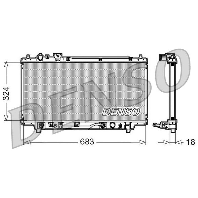 Denso Engine Radiator fits Mazda 323 C 1994-1998 1.5 1.8