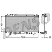 Denso Engine Radiator DRM44001
